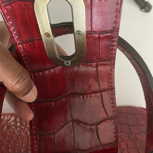 Crocodile Print Leather Handbag - Picture 10 of 16